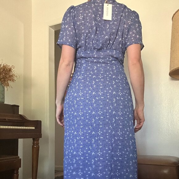 The V Neck Split Floral Dress | M | RIHOAS - Picture 4 of 7